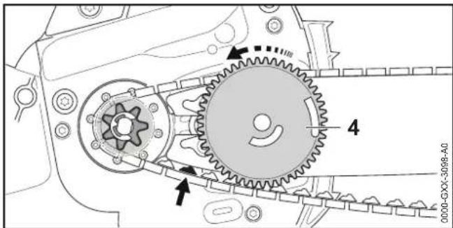 STIHL MSA 160 C - Mounting the Bar and Chain - 6