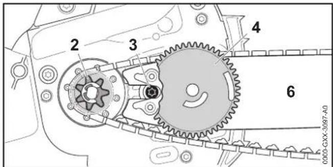 STIHL MSA 160 C - Mounting the Bar and Chain - 5