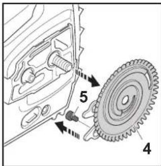 STIHL MSA 160 C - Mounting the Bar and Chain - 2