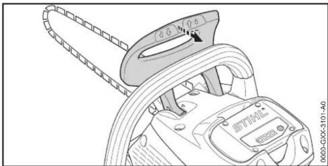 STIHL MSA 160 C - Kettenbremse lösen - 1