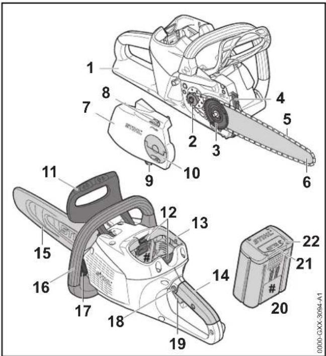 STIHL MSA 160 C - Tronçonneuse et batterie - 1