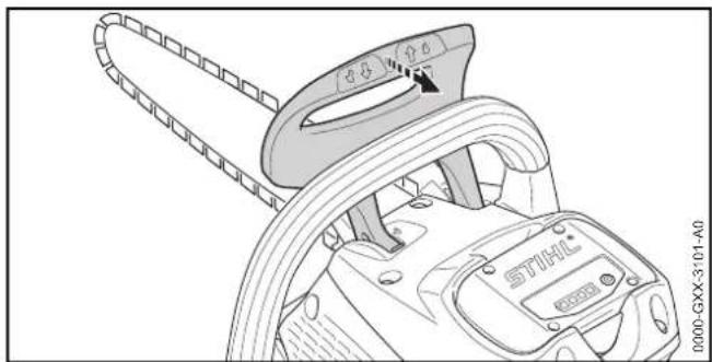 STIHL MSA 160 C - Kettingrem lossen - 1