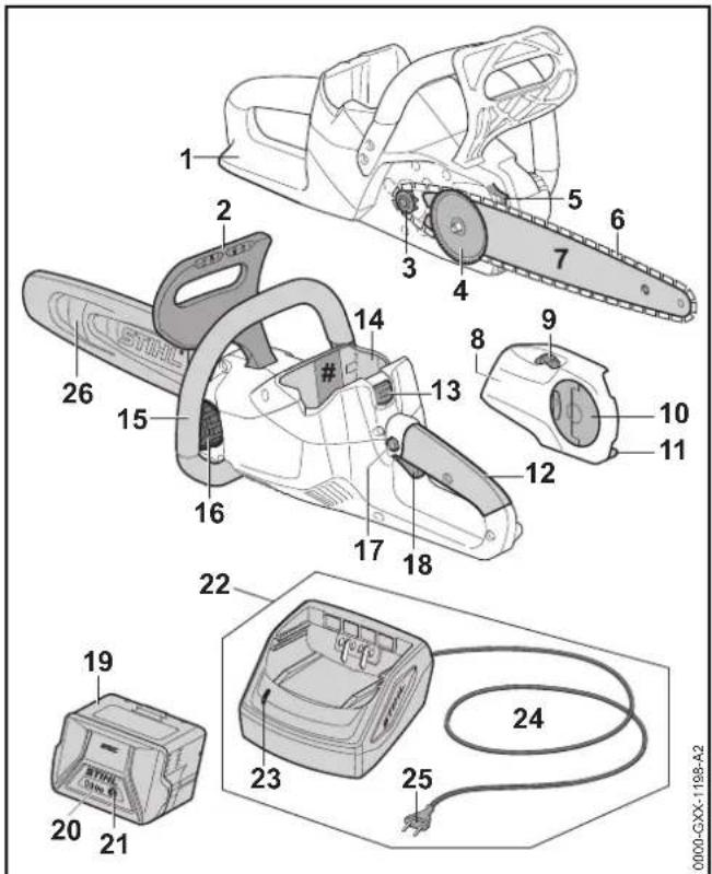 STIHL MSA 140 C - Motosega, batteria e caricabatteria - 1