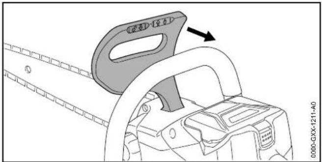 STIHL MSA 140 C - Disengaging the Chain Brake - 1