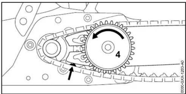 STIHL MSA 140 C - Mounting the Bar and Chain - 6