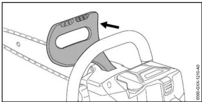 STIHL MSA 140 C - Engaging the Chain Brake - 1