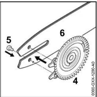 STIHL MSA 140 C - Mounting the Bar and Chain - 3