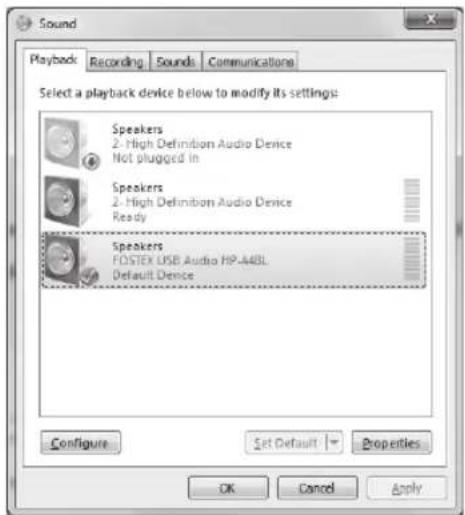 FOSTEX HPA4BL - Sound output destination setting - 1