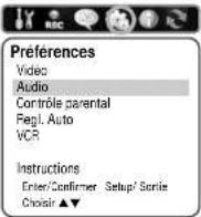 Magnum DVDVCR3300 - PREFERENCES / Réglages audio - 1
