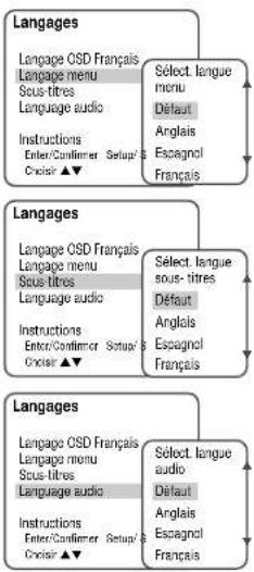 Magnum DVDVCR3300 - Langue des Menus / des Sous-titres / des Dialogues - 1