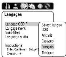 Magnum DVDVCR3300 - Langue de l'OSD - 1