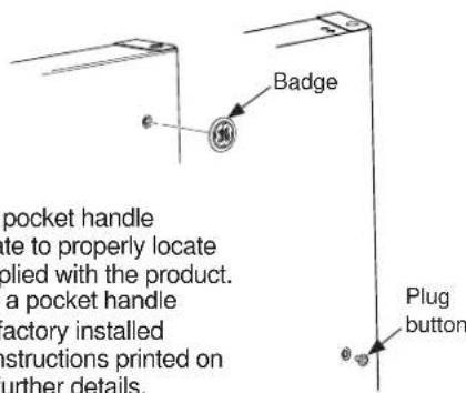 GE GTS22KYNRFS - BADGE AND PLUG BUTTON INSTALLATION\* - 1