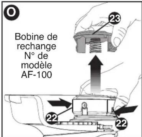 BLACK & DECKER LSTE523 - DESOBSTRUCTION ET DESENCHEVETREMENT DU FIL (figures O, P, Q) - 1