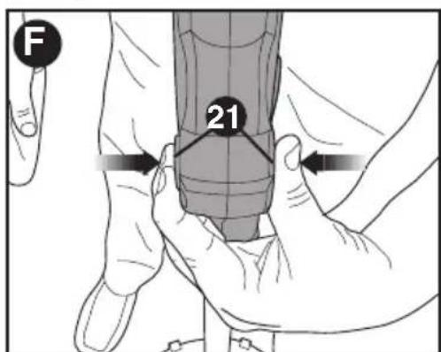 BLACK & DECKER LSTE523 - ATTACHING THE AUXILIARY HANDLE - 1