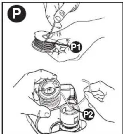 BLACK & DECKER LSTE523 - DESOBSTRUCTION ET DESENCHEVETREMENT DU FIL (figures O, P, Q) - 2