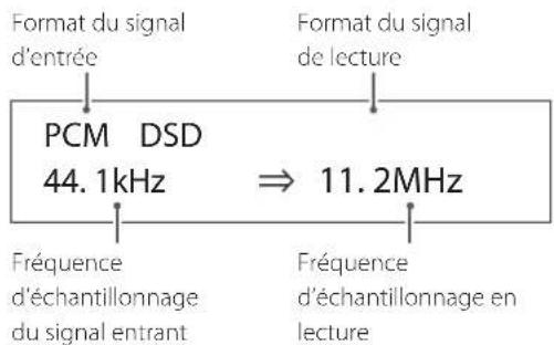 TEAC NT505 - Exemple avec la source de lecture réglée sur USB, COAX1, COAX2, OPT1 ou OPT2 - 1