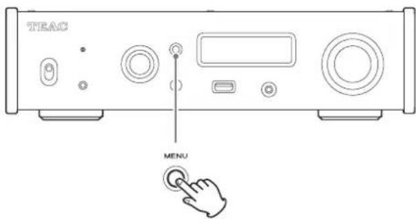 TEAC NT505 - Quand vous avez fini vos réglages, appuyez sur la touche MENU pour réafficher le statut de source d'entrée. - 1