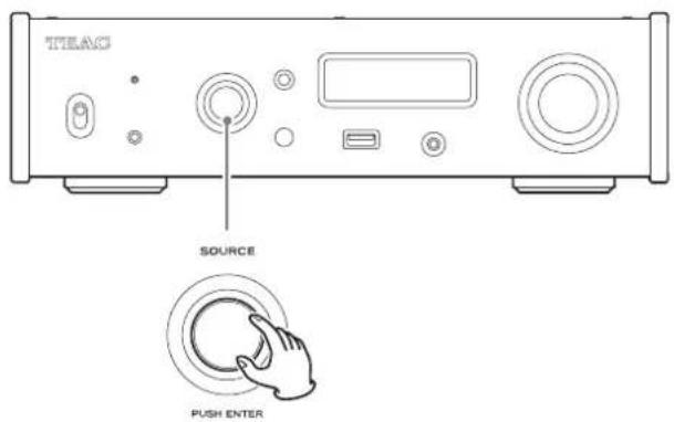 TEAC NT505 - Tournez le sélecteur SOURCE afin de sélectionner USB. - 1