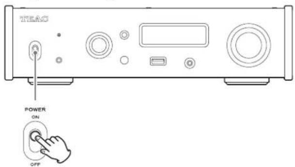 TEAC NT505 - Basculez l'interrupteur d'alimentation POWER en position ON pour allumer l'unité. - 1