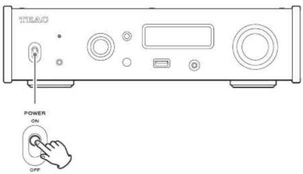 TEAC NT505 - Shift the POWER switch to its ON position to turn the unit on. - 1