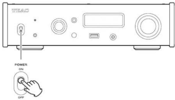 TEAC NT505 - Shift the POWER switch to its ON position to turn the unit on. - 1