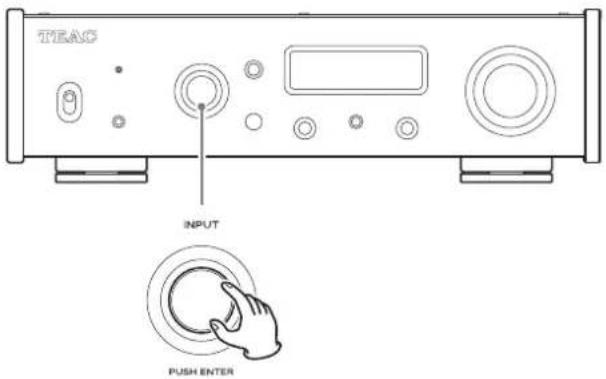TEAC UD505 - Gire el mando INPUT para seleccionar la fuente de entrada. - 1