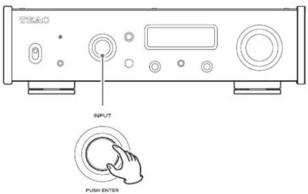 TEAC UD505 - Tournez le bouton INPUT pour choisir la source d'entrée. - 1