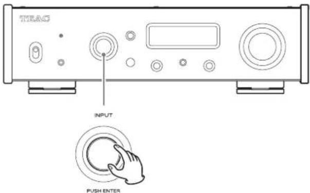 TEAC UD505 - Gire el mando INPUT para mostrar el apartado que quiera ajustar. - 1