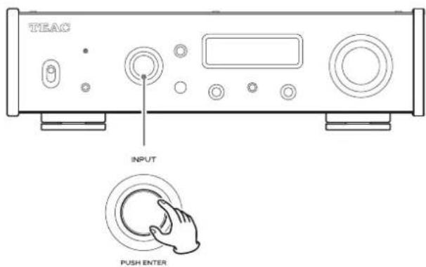 TEAC UD505 - Gire el mando INPUT para seleccionar USB. - 1