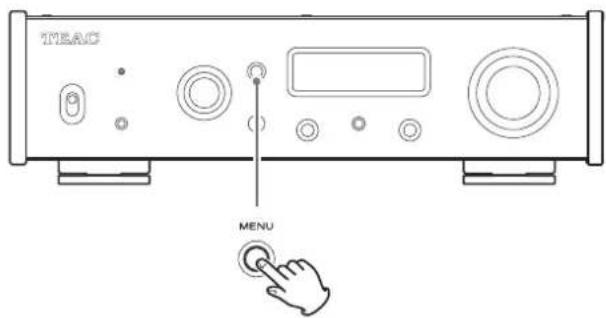 TEAC UD505 - Quand vous avez fini vos réglages, appuyez sur la touche MENU pour réafficher le statut de source d'entrée. - 1