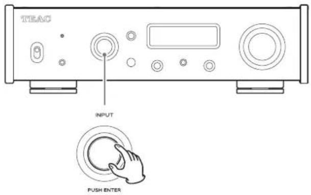 TEAC UD505 - Tournez le bouton INPUT pour choisir USB. - 1