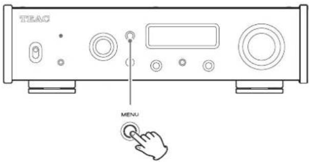 TEAC UD505 - Pulse el botón MENU para abrir la pantalla del menú. - 1