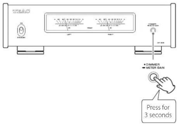 TEAC AP505 - Changing level meter operation - 1