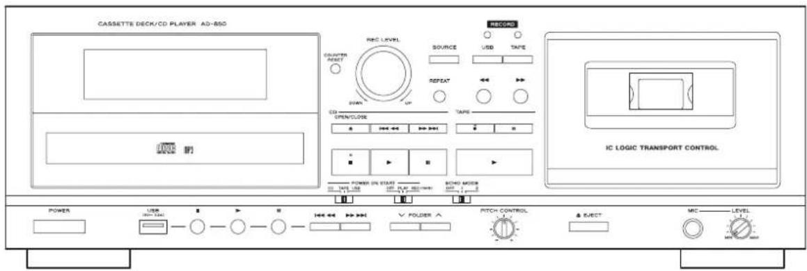 TEAC AD850 - Cassette Deck/CD Player - 1