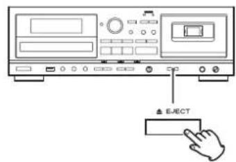 TEAC AD850 - Press the TAPE EJECT (▲) button to open the cassette tape compartment. - 1