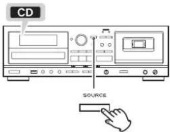 TEAC AD850 - Press the SOURCE button repeatedly to select "CD". - 1