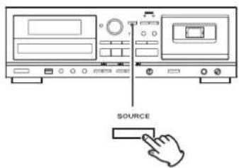TEAC AD850 - Selecting a source for playback/recording - 1