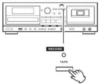 TEAC AD850 - Press the RECORD TAPE button again to start recording. - 1