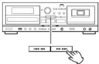 TEAC AD850 - Saltar a una pista/archivo anterior o posterior - 1