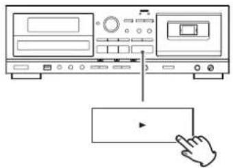 TEAC AD850 - Press the TAPE play (▶) button to start playback. - 1