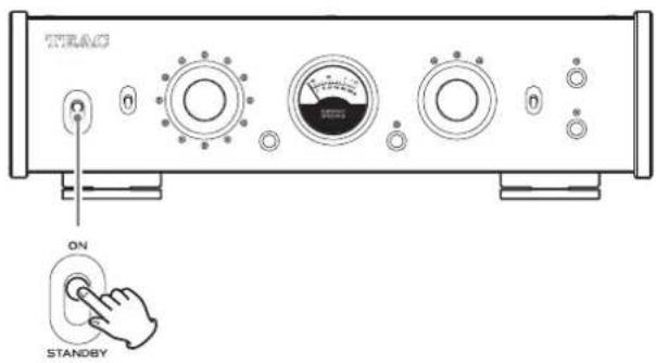 TEAC PE505 - Ajuste el interruptor STANDBY/ON en "ON". - 1