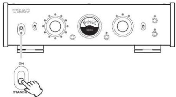 TEAC PE505 - Ajuste el interruptor STANDBY/ON en "STANDBY". - 1