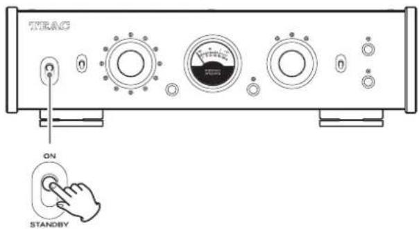 TEAC PE505 - Set the STANDBY/ON switch on the unit to ON. - 1