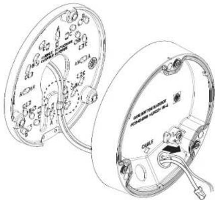 Hanwha XNDC7083RV - [Installation des câbles réseau/d'alimentation] - 2