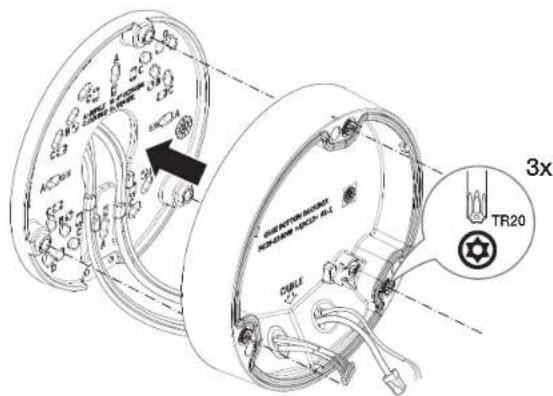 Hanwha XNDC7083RV - Installation des câbles audio/d'alarme - 2