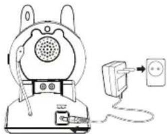 TOPCOM KS4248 - Connecting the baby unit to the AC mains - 1