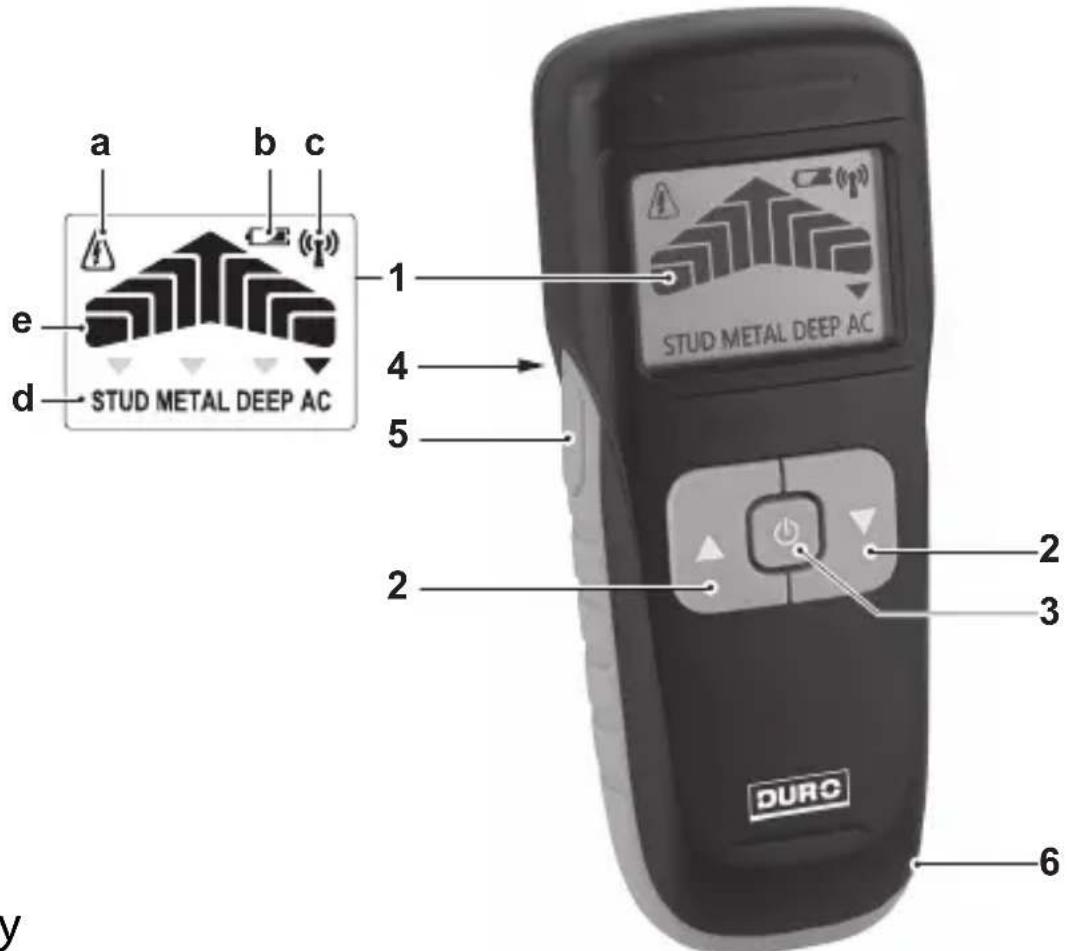 DURO GTMM12 - ONDERDELEN + BEDIENINGSELEMENTEN - 1