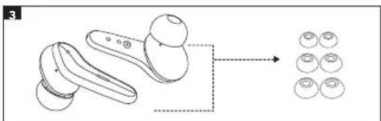 CALIBER TWS100A - Elija Las Puntas de Goma Correctos (Figura. 3) - 1