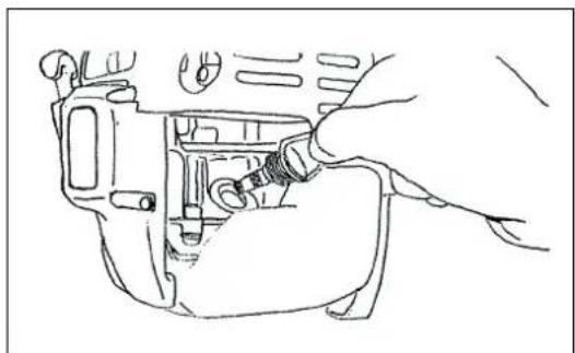 MAKITA EBH341R - Remplacement de l'huile « jauge d'huile - 1