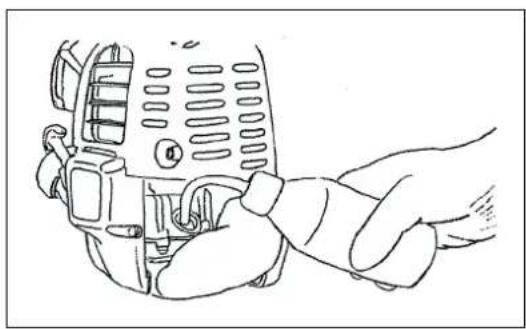 MAKITA EBH341R - Punto 1 de reabastecimiento de aceite: bayoneta de aceite - 5